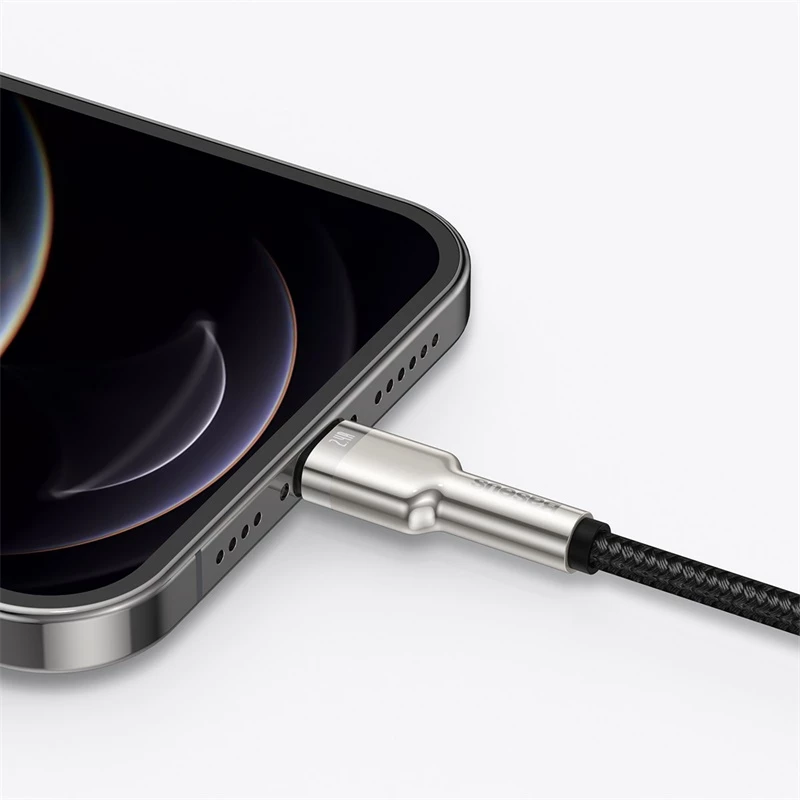 Cabo de transferência de dados Cafule Fast Charge BASEUS - USB Type-A para Lightning - 480 Mbit/s (2,4 A PD) - 1 m - preto
