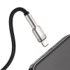 Cabo de transferência de dados Cafule Fast Charge BASEUS - USB Type-A para Lightning - 480 Mbit/s (2,4 A PD) - 1 m - preto