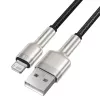 Cabo de transferência de dados Cafule Fast Charge BASEUS - USB Type-A para Lightning - 480 Mbit/s (2,4 A PD) - 1 m - preto