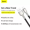 Cabo de transferência de dados Cafule Fast Charge BASEUS - USB Type-A para Lightning - 480 Mbit/s (2,4 A PD) - 1 m - preto