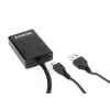 Cabo adaptador VGA para HDMI GEMBIRD, alimentado por USB 15 cm - preto