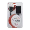 Cabo adaptador VGA para HDMI GEMBIRD, alimentado por USB 15 cm - preto