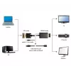 Cabo adaptador VGA para HDMI GEMBIRD, alimentado por USB 15 cm - preto