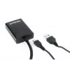 Cabo adaptador VGA para HDMI GEMBIRD, alimentado por USB 15 cm - preto