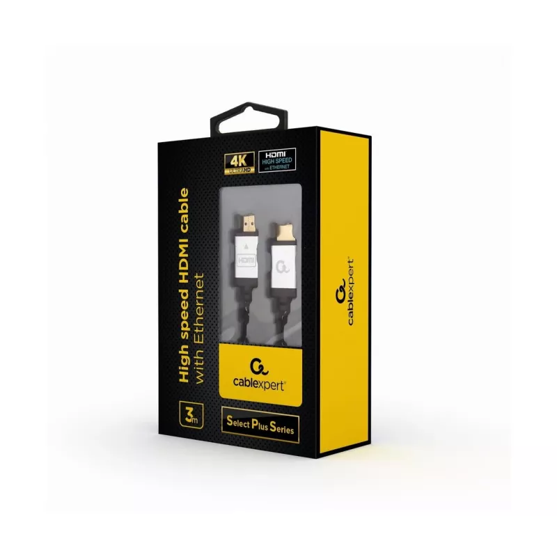 Cabo HDMI High-Speed com Ethernet GEMBIRD - Select Plus Series, 3 m