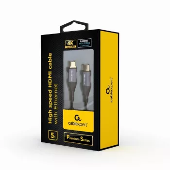 Cabo HDMI High-Speed com Ethernet GEMBIRD - Série Premium, 5,0 m