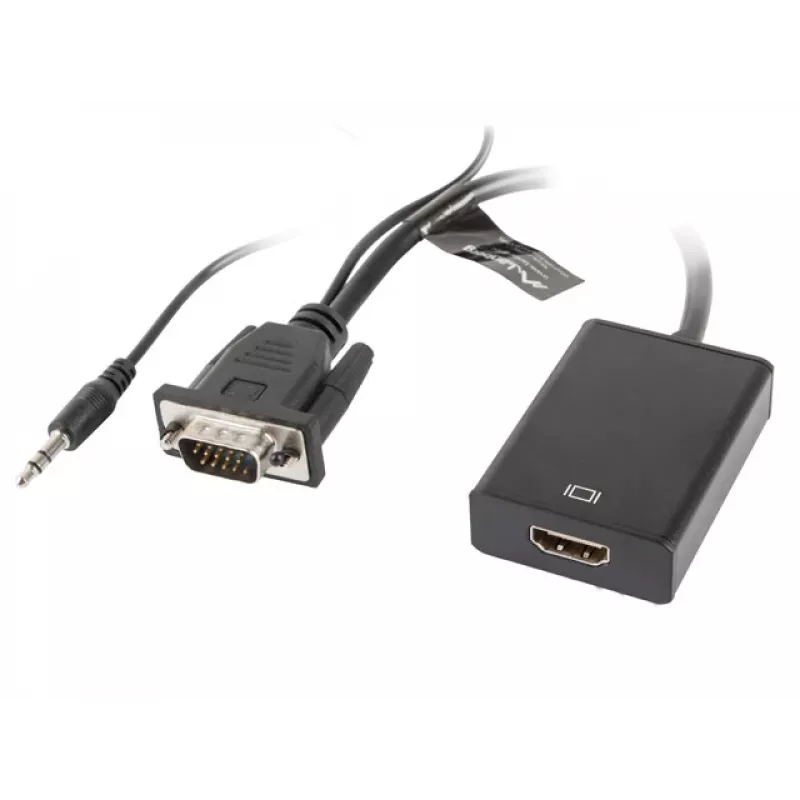 Adaptador de cabo de vídeo LANBERG HDMI tipo A (Standard) VGA (D-Sub) 0,2 m preto