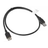 Cabo USB-A para USB-A LANBERG CA-USBE-10CC-0007-BK, USB 2.0, 0,7 m, preto
