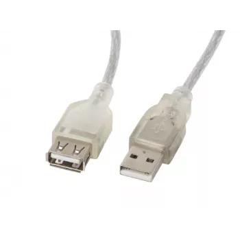Cabo USB LANBERG CA-USBE-12CC-0018-TR 1,8 m USB 2.0 A‑para‑A transparente