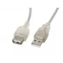 Cabo USB LANBERG CA-USBE-12CC-0018-TR 1,8 m USB 2.0 A‑para‑A transparente