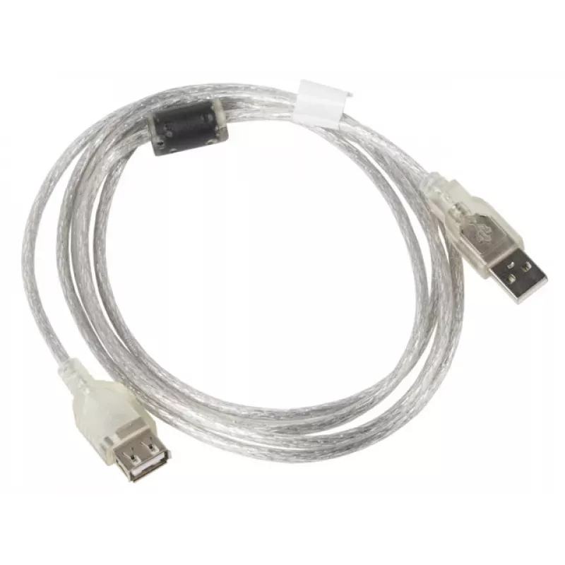 Cabo USB LANBERG CA-USBE-12CC-0018-TR 1,8 m USB 2.0 A‑para‑A transparente