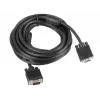 Cabo VGA LANBERG CA-VGAC-10CC-0050-B, 5 m, macho-macho, bainha de PVC, núcleo de ferrite, preto