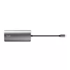 Trust Dalyx 23775 adaptador multiporta USB-C 7 em 1, USB-C 3.2, HDMI, RJ-45 Gigabit Ethernet, leitor SD/microSD, prateado