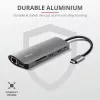 Trust Dalyx 23775 adaptador multiporta USB-C 7 em 1, USB-C 3.2, HDMI, RJ-45 Gigabit Ethernet, leitor SD/microSD, prateado
