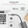 Trust Dalyx 23775 adaptador multiporta USB-C 7 em 1, USB-C 3.2, HDMI, RJ-45 Gigabit Ethernet, leitor SD/microSD, prateado