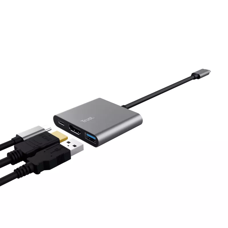 Trust Dalyx USB 3.2 Gen 1 (3.1 Gen 1) Type-C alumínio, preto