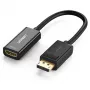 Adaptador de cabo de vídeo UGREEN DisplayPort (macho) para HDMI (fêmea) 0,25 m, contactos banhados a ouro, suporta 1080p