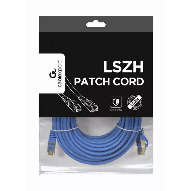 Cabo de rede Gembird PP6A-LSZHCU-20M RJ-45 Cat6a 20m cinzento