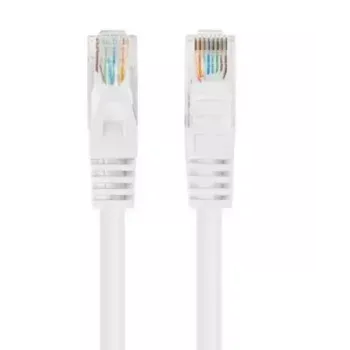 Cabo de patch de rede LANBERG Cat6 U/UTP 1 m, fichas RJ-45 macho-macho, condutor, branco