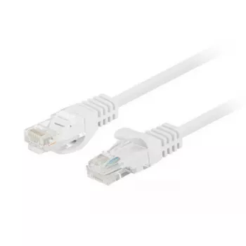 Cabo de patch de rede LANBERG Cat6 U/UTP 1 m, fichas RJ-45 macho-macho, condutor, branco