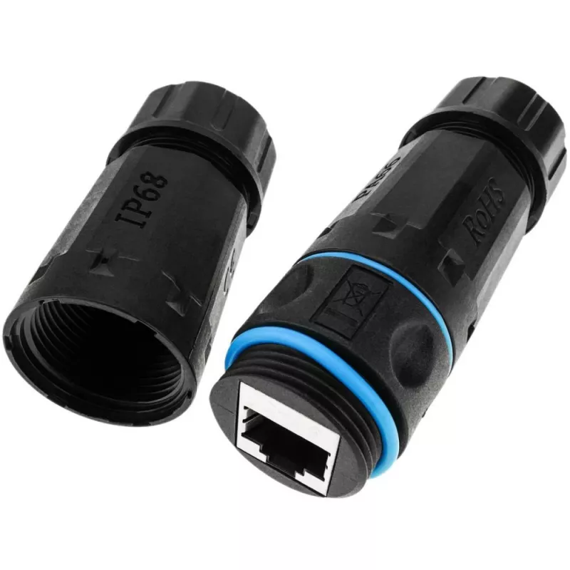 Adaptador de mudança de género Techly IWP-MD C6-IP68T RJ-45 preto