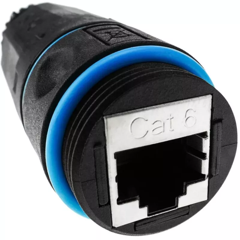 Adaptador de mudança de género Techly IWP-MD C6-IP68T RJ-45 preto