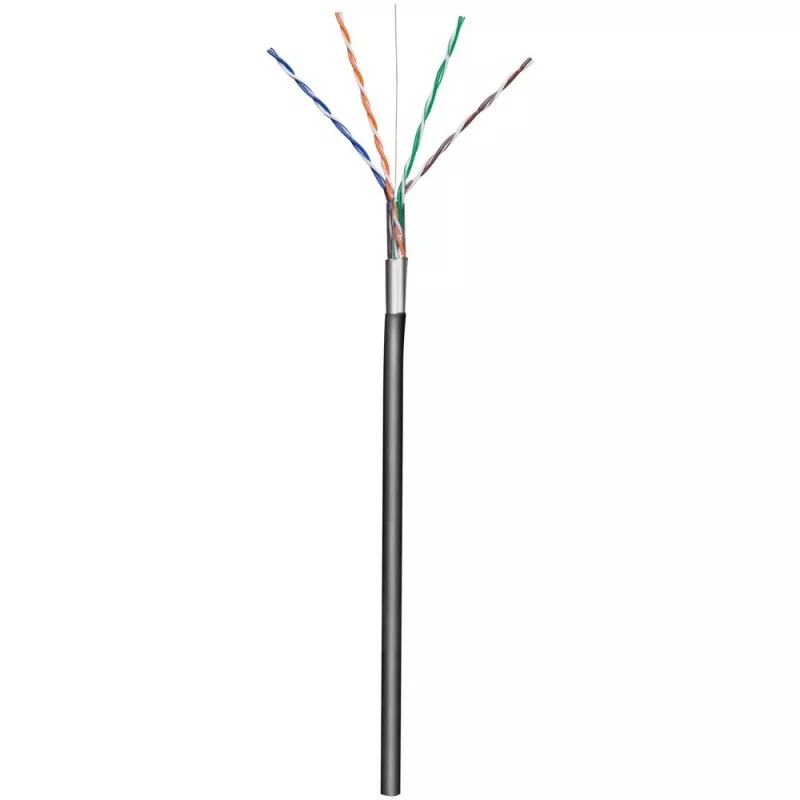 Cabo Techly F/UTP Hank Cat.5E CCA 305 m sólido exterior preto ITP8-RIS-0305LO