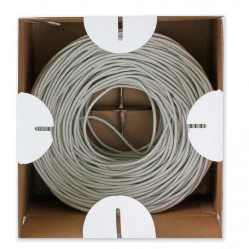 Cabo Techly F/UTP Hank Cat.5E CCA 305 m sólido exterior preto ITP8-RIS-0305LO