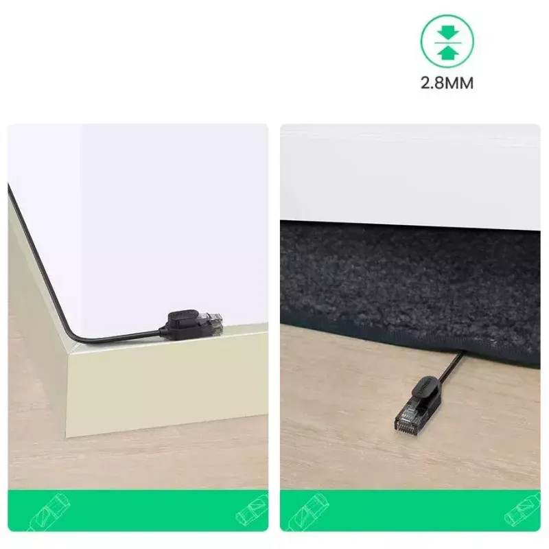 UGREEN NW122 cabo de rede Cat6A UTP, RJ45, 3 m, preto, até 10 Gb/s