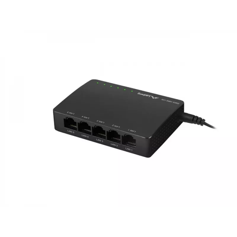Switch LANBERG Dsp2-1005-12v 5x 1Gb/s não gerido Gigabit Ethernet de secretária 12V
