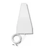 Antena 4G LTE exterior QOLTEC 57021 — ganho 18 dBi, 600–2700 MHz, 50 Ω, 50 W, caixa de plástico branca