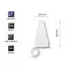 Antena 4G LTE exterior QOLTEC 57021 — ganho 18 dBi, 600–2700 MHz, 50 Ω, 50 W, caixa de plástico branca