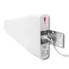 Antena 4G LTE exterior QOLTEC 57021 — ganho 18 dBi, 600–2700 MHz, 50 Ω, 50 W, caixa de plástico branca