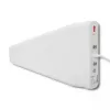 Antena 4G LTE exterior QOLTEC 57021 — ganho 18 dBi, 600–2700 MHz, 50 Ω, 50 W, caixa de plástico branca