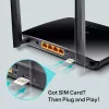 Router wireless TP-Link Archer MR402 Fast Ethernet Dual-Band (2,4 GHz / 5 GHz) 4G preto