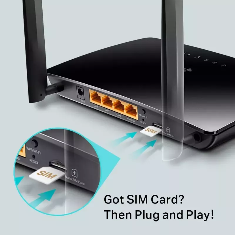 Router wireless TP-Link Archer MR402 Fast Ethernet Dual-Band (2,4 GHz / 5 GHz) 4G preto