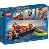 Conjunto LEGO Barco de Resgate dos Bombeiros 60373 — série City, 144 peças, 3 minifiguras, idade 5+, dimensões 80×230×70 mm