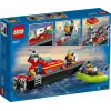 Conjunto LEGO Barco de Resgate dos Bombeiros 60373 — série City, 144 peças, 3 minifiguras, idade 5+, dimensões 80×230×70 mm