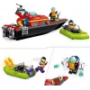 Conjunto LEGO Barco de Resgate dos Bombeiros 60373 — série City, 144 peças, 3 minifiguras, idade 5+, dimensões 80×230×70 mm