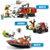Conjunto LEGO Barco de Resgate dos Bombeiros 60373 — série City, 144 peças, 3 minifiguras, idade 5+, dimensões 80×230×70 mm