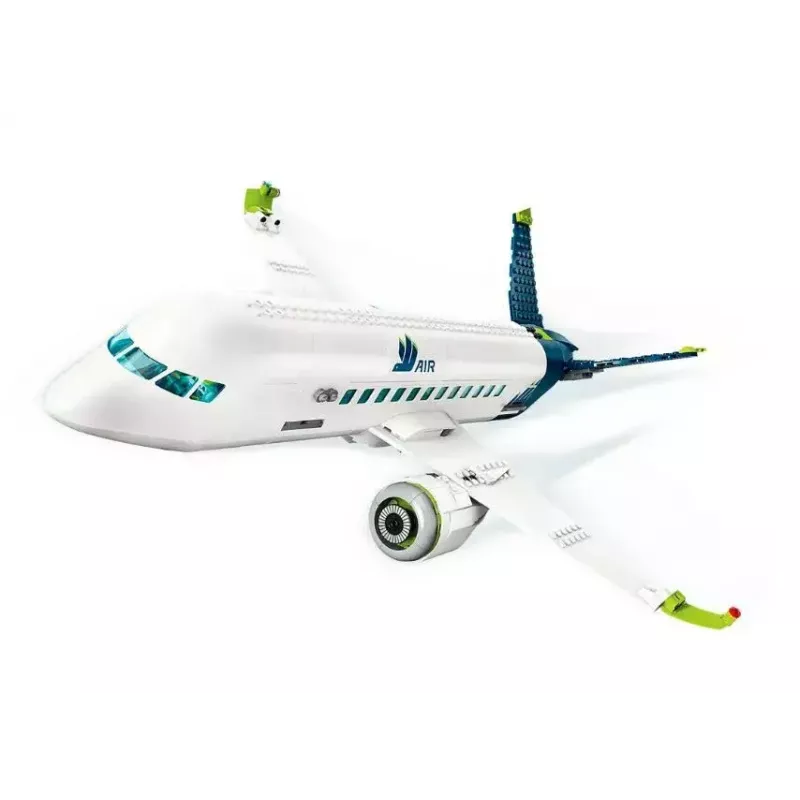 Conjunto de construção LEGO Avião de Passageiros 60367 — série City, 913 peças, 2 minifiguras, interior detalhado