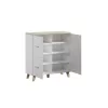 Cama Meble LOTTA 110 4D aparador, branco + carvalho Sonoma