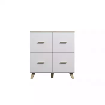 Aparador Cama Meble LOTTA 110 4D — 4 portas, 6 prateleiras, acabamento carvalho sonoma, 1100×540×1190 mm