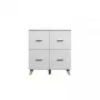 Cama Meble LOTTA 110 4D aparador, branco + carvalho Sonoma