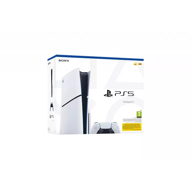 Sony PlayStation 5 (grupo de modelos - Slim), PlayStation 5, preto, branco, 16384 MB, GDDR6, 448 GB/s, AMD