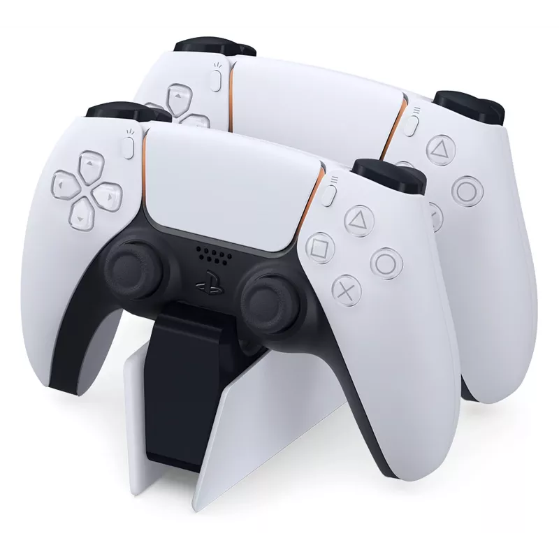 Estação de carregamento Sony DualSense para 2 comandos PS5, branca, mecanismo de encaixe