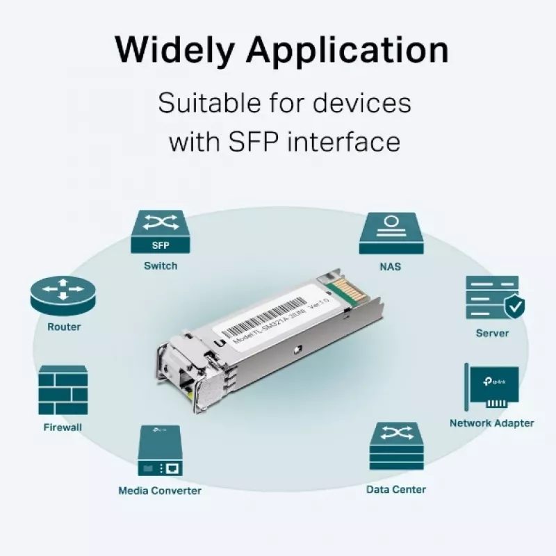 Módulo SFP TP-Link Gigabit single-mode WDM bidirecional, fibra ótica, 1250 Mbit/s, SFP, LC (UPC), 9/125 µm, BX