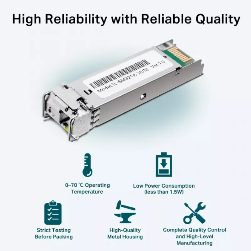 Módulo SFP TP-Link Gigabit single-mode WDM bidirecional, fibra ótica, 1250 Mbit/s, SFP, LC (UPC), 9/125 µm, BX
