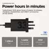 Adaptador de carregamento Motorola TurboPower 33W USB-C GaN preto, cabo de 1 m, ficha EU