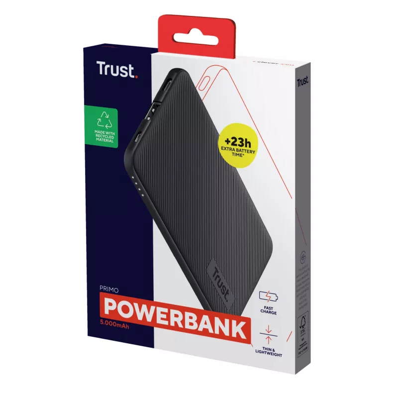 Trust Primo Ião de lítio (Li-Ion) 5000 mAh preto